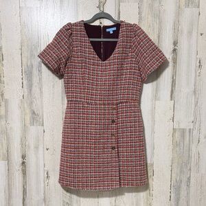 Draper James Red Plaid Mini Checkered Plaid Dress